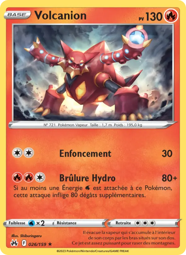 Volcanion — carte 026 de l’extension Zénith Suprême