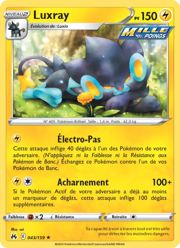 Luxray — carte 043 de l’extension Zénith Suprême