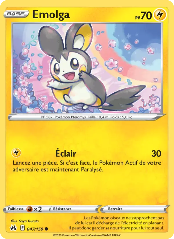 Emolga — carte 047 de l’extension Zénith Suprême