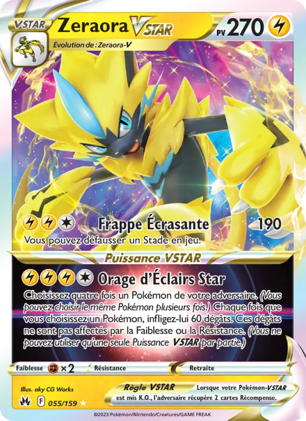 Zeraora VSTAR — carte 055 de l’extension Zénith Suprême
