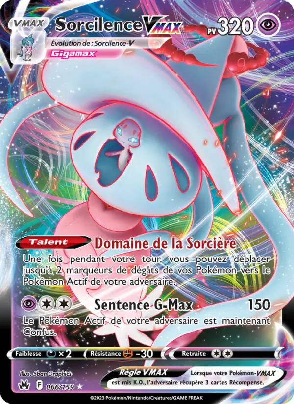 Sorcilence VMAX — carte 066 de l’extension Zénith Suprême