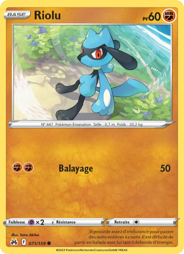 Riolu — carte 071 de l’extension Zénith Suprême
