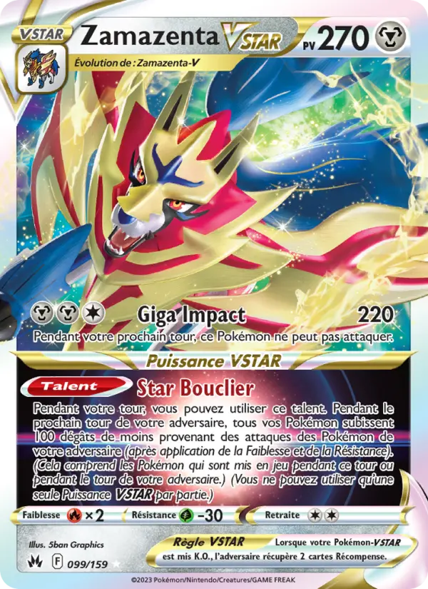 Zamazenta VSTAR — carte 099 de l’extension Zénith Suprême