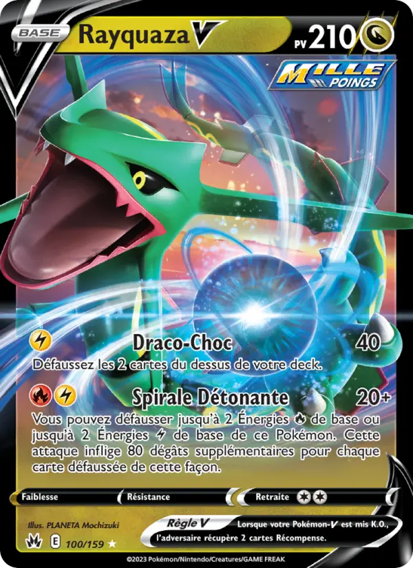 Rayquaza V — carte 100 de l’extension Zénith Suprême