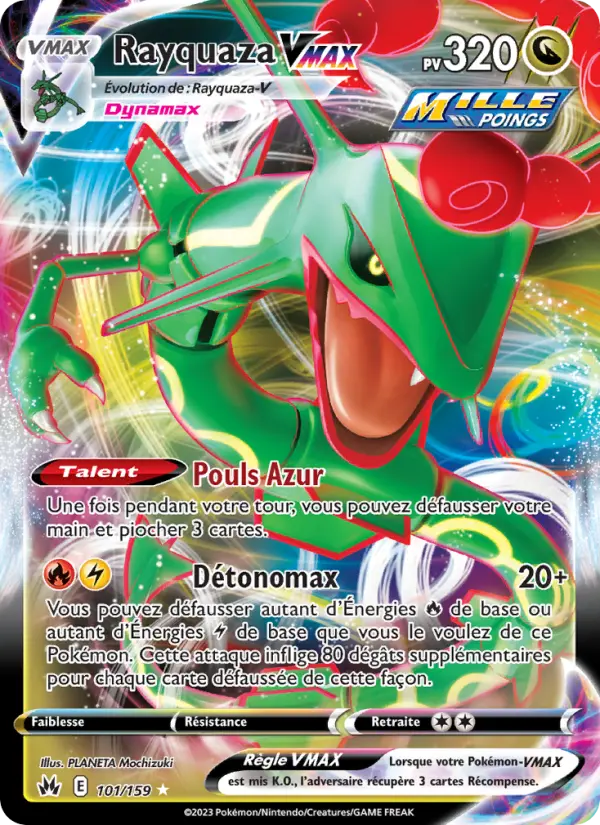 Rayquaza VMAX — carte 101 de l’extension Zénith Suprême