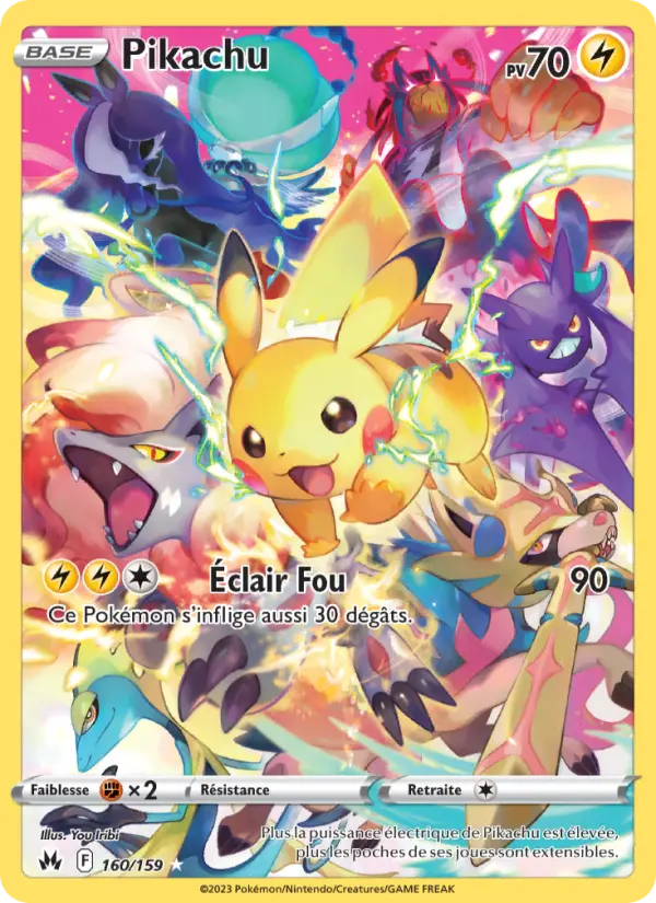 Pikachu — carte 160 de l’extension Zénith Suprême