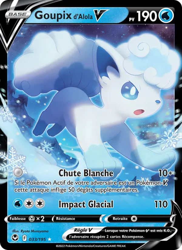 Goupix d'Alola V — carte 033 de l’extension Tempête Argentée
