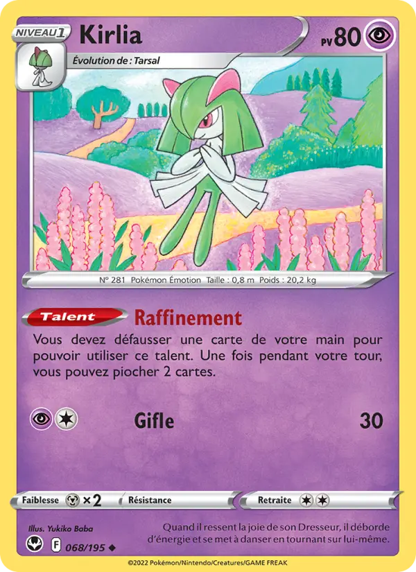 Kirlia — carte 068 de l’extension Tempête Argentée