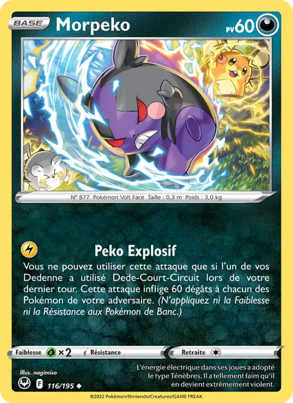 Morpeko — carte 116 de l’extension Tempête Argentée