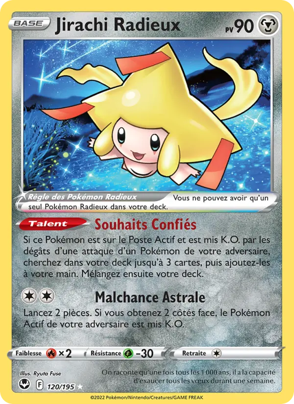 Jirachi Radieux — carte 120 de l’extension Tempête Argentée