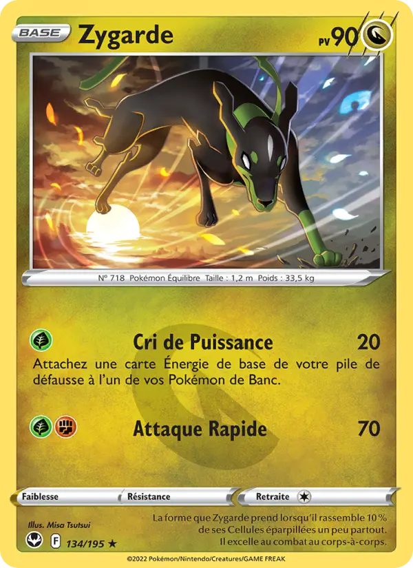 Zygarde — carte 134 de l’extension Tempête Argentée