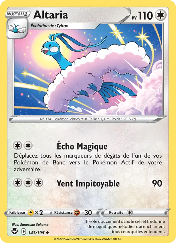 Altaria — carte 143 de l’extension Tempête Argentée