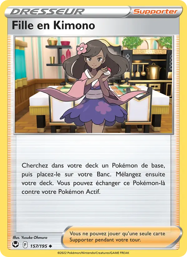 Fille en Kimono — carte 157 de l’extension Tempête Argentée