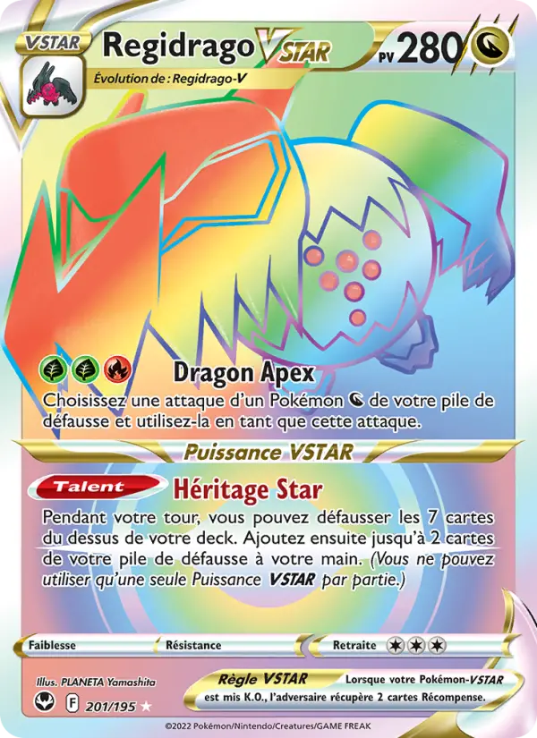 Regidrago VSTAR — carte 201 de l’extension Tempête Argentée
