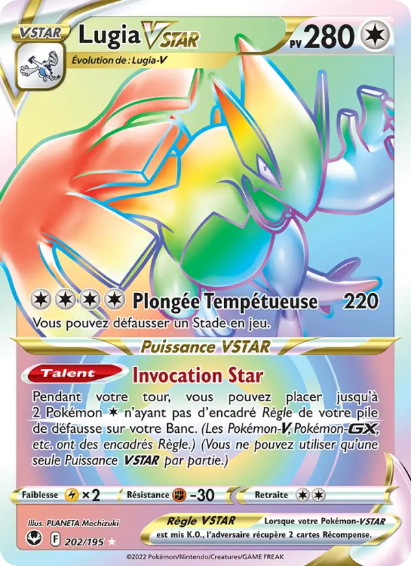 Lugia VSTAR — carte 202 de l’extension Tempête Argentée