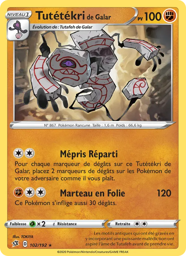 Tutétékri de Galar — carte 102 de l’extension Clash des Rebelles