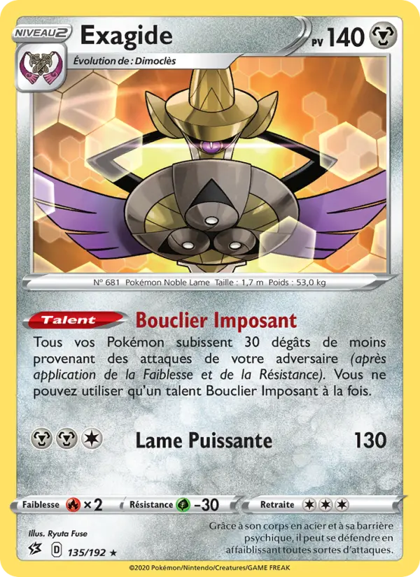 Exagide — carte 135 de l’extension Clash des Rebelles