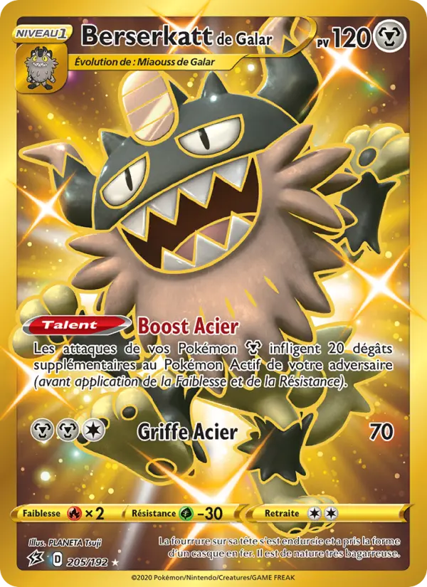 Berserkatt de Galar — carte 205 de l’extension Clash des Rebelles