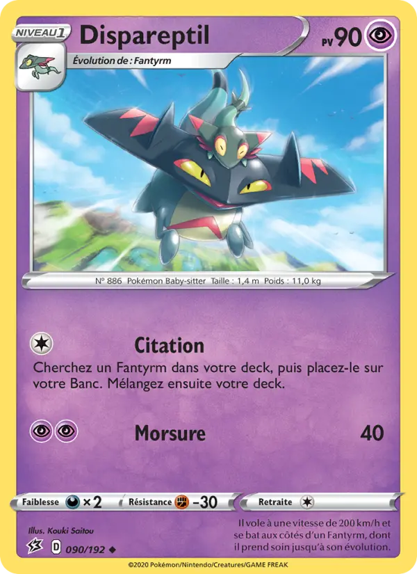 Dispareptil — carte 90 de l’extension Clash des Rebelles