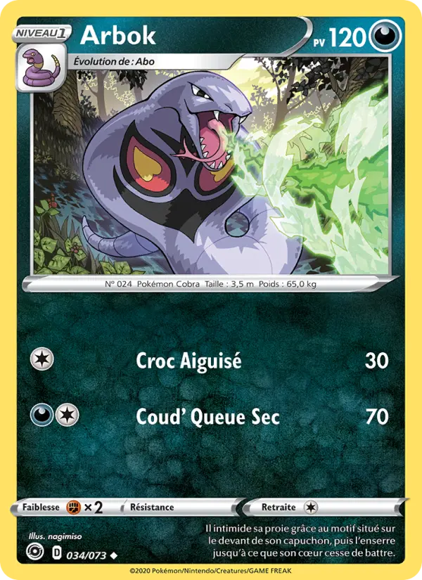 Arbok — carte 34 de l’extension La Voie du Maître