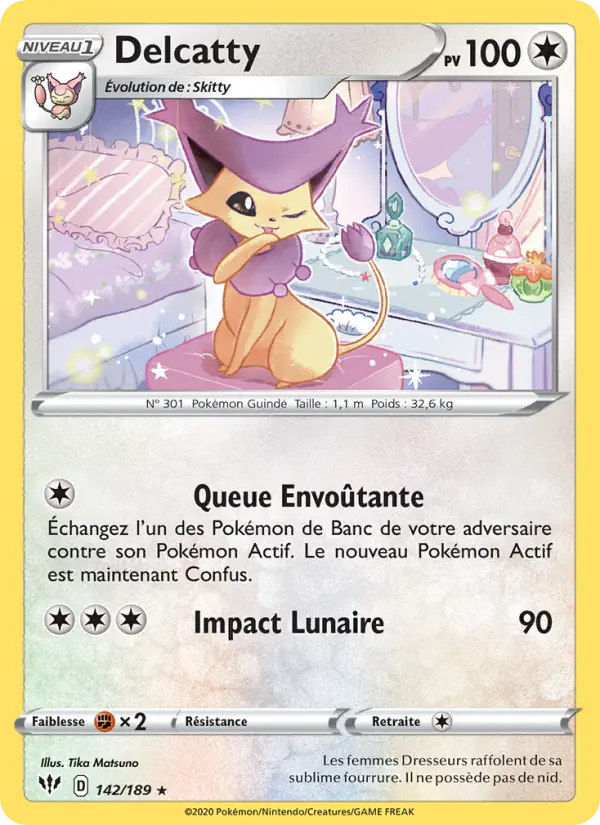 Delcatty — carte 142 de l’extension Ténèbres Embrasées
