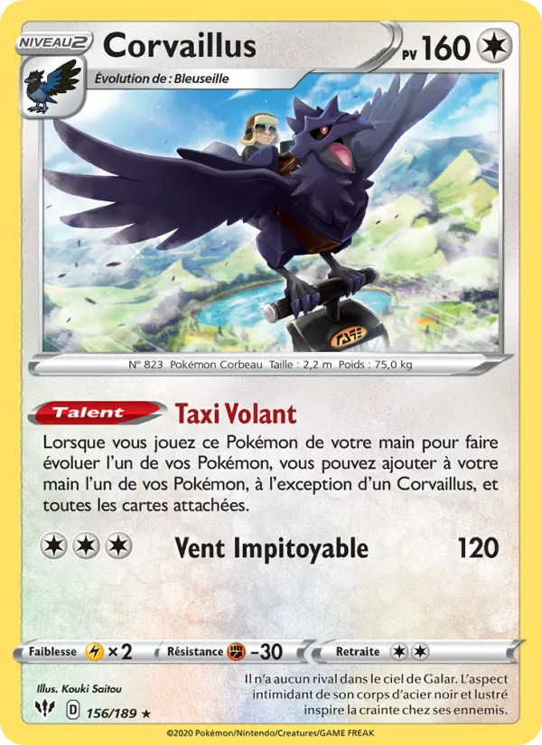 Corvaillus — carte 156 de l’extension Ténèbres Embrasées