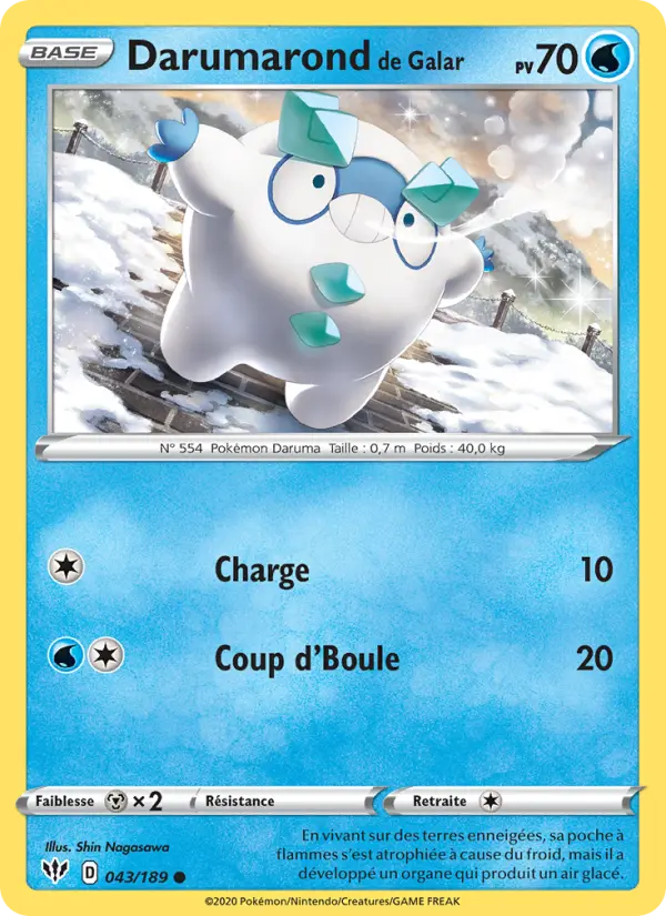 Darumarond de Galar — carte 43 de l’extension Ténèbres Embrasées