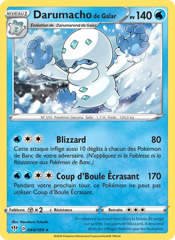 Darumacho de Galar — carte 44 de l’extension Ténèbres Embrasées