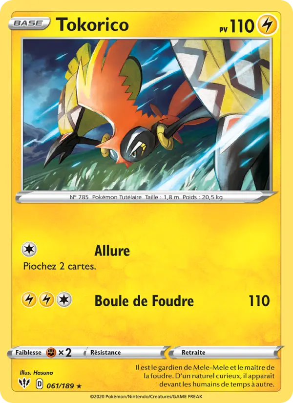 Tokorico — carte 61 de l’extension Ténèbres Embrasées