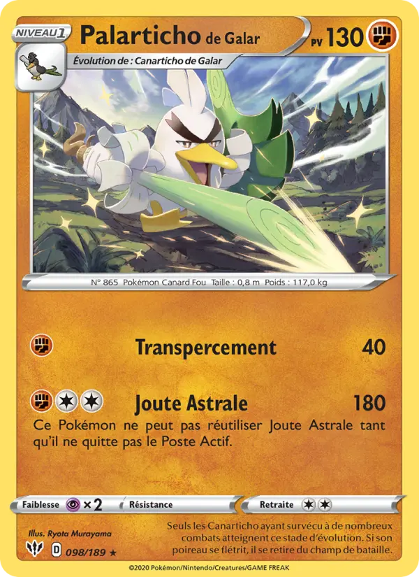 Palarticho de Galar — carte 98 de l’extension Ténèbres Embrasées
