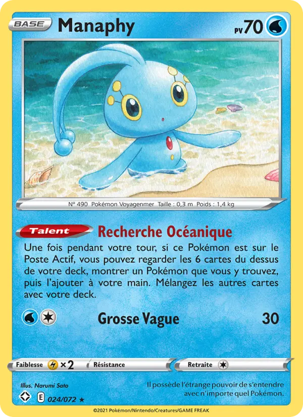 Manaphy — carte 24 de l’extension Destinées Radieuses