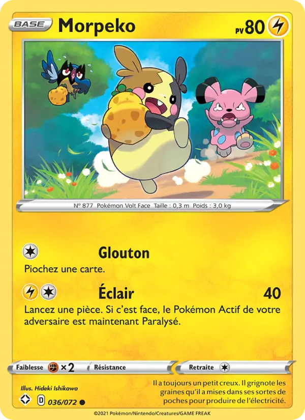 Morpeko — carte 36 de l’extension Destinées Radieuses