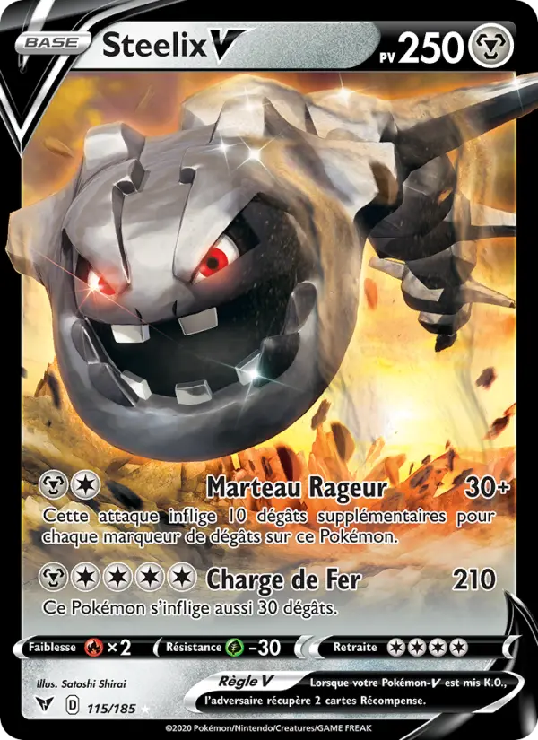 Steelix V — carte 115 de l’extension Voltage Éclatant
