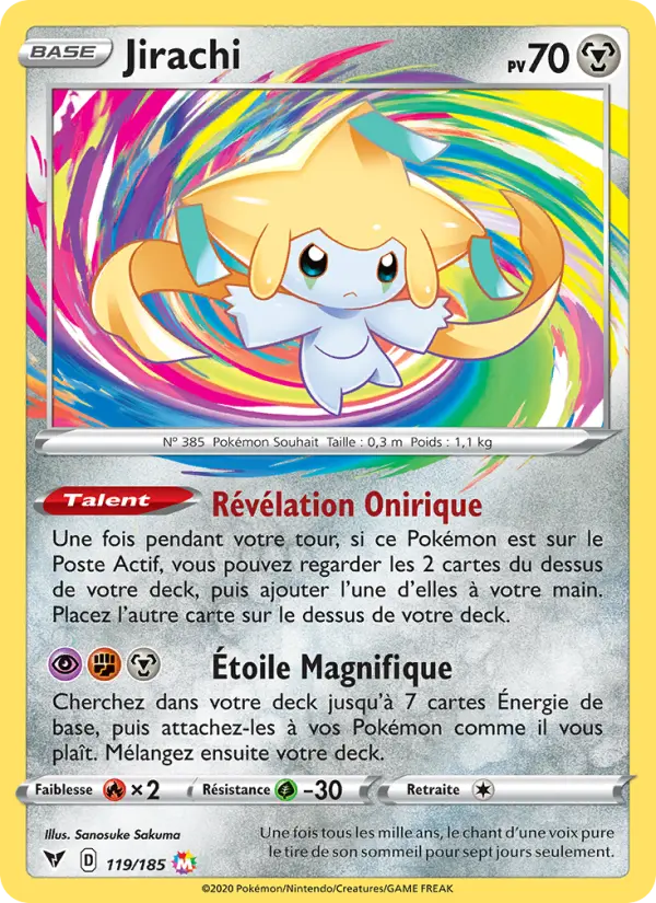 Jirachi — carte 119 de l’extension Voltage Éclatant