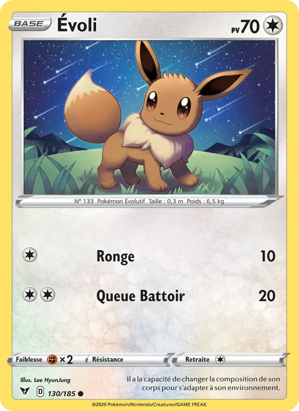 Évoli — carte 130 de l’extension Voltage Éclatant