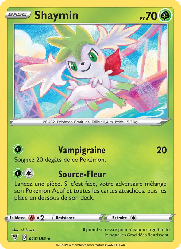 Shaymin — carte 15 de l’extension Voltage Éclatant