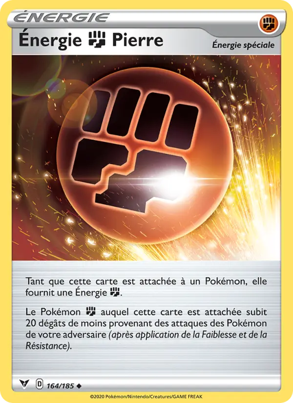 Énergie Fighting Pierre — carte 164 de l’extension Voltage Éclatant