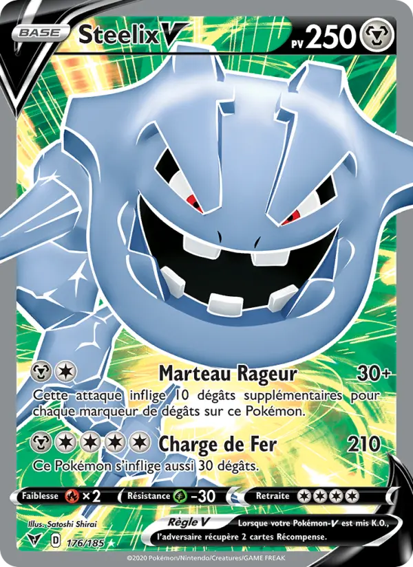 Steelix V — carte 176 de l’extension Voltage Éclatant