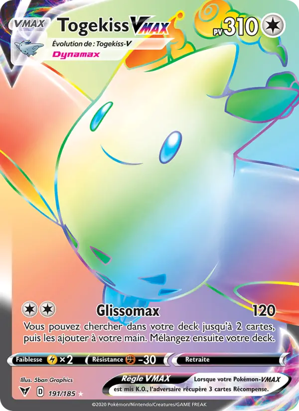 Togekiss VMAX — carte 191 de l’extension Voltage Éclatant