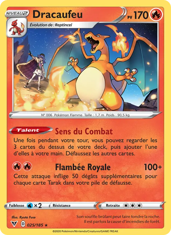 Dracaufeu — carte 25 de l’extension Voltage Éclatant