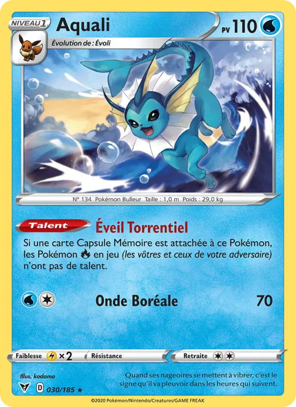 Aquali — carte 30 de l’extension Voltage Éclatant