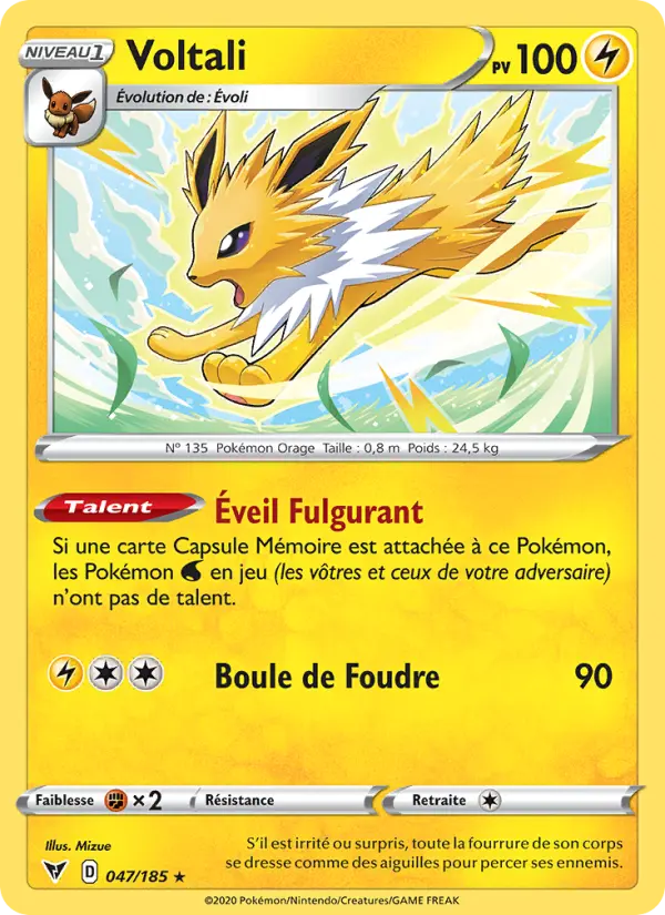 Voltali — carte 47 de l’extension Voltage Éclatant