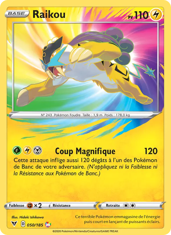 Raikou — carte 50 de l’extension Voltage Éclatant