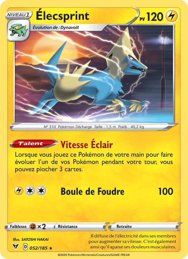 Élecsprint — carte 52 de l’extension Voltage Éclatant