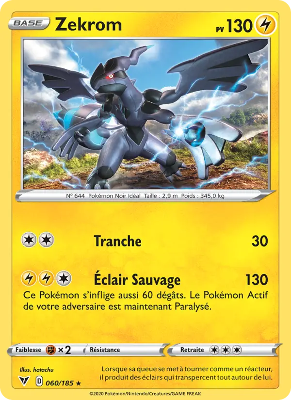 Zekrom — carte 60 de l’extension Voltage Éclatant
