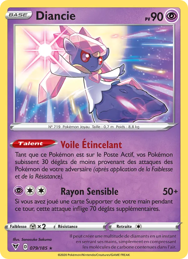 Diancie — carte 79 de l’extension Voltage Éclatant