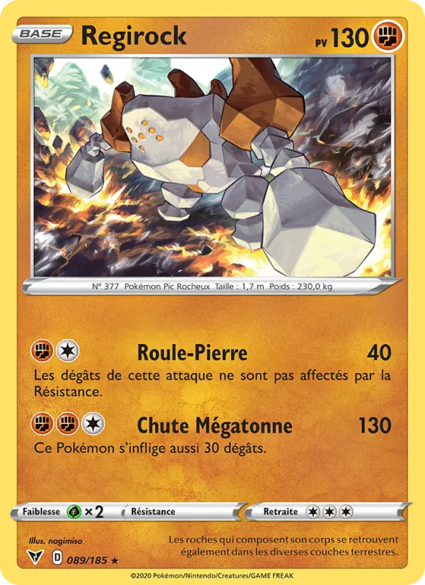 Regirock — carte 89 de l’extension Voltage Éclatant