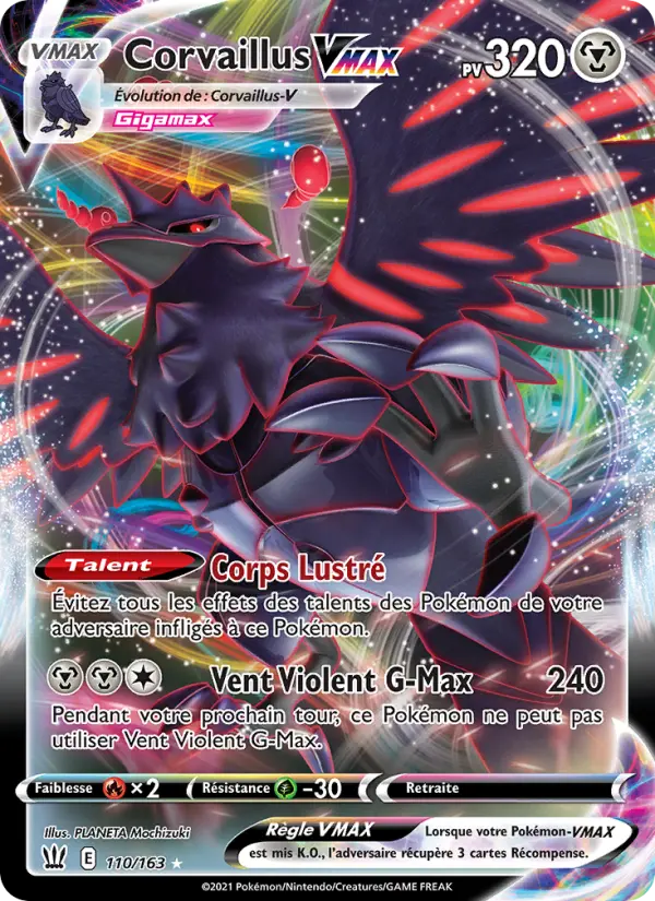 Corvaillus VMAX — carte 110 de l’extension Styles de combat