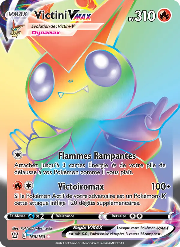 Victini VMAX — carte 165 de l’extension Styles de combat