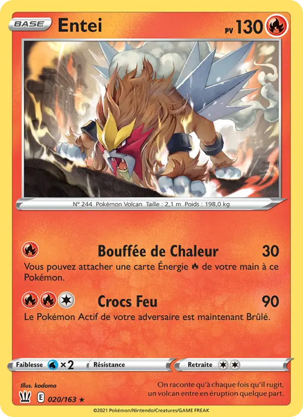 Entei — carte 20 de l’extension Styles de combat